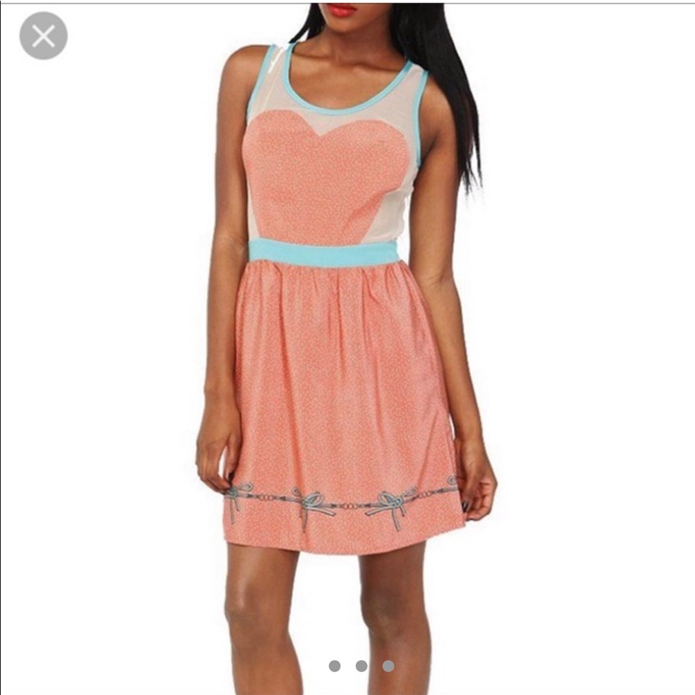 NWT Mesh Heart Dress Hot Topic